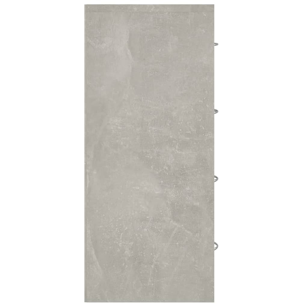 vidaXL Buffet avec 4 tiroirs 60x30,5x71 cm Gris béton