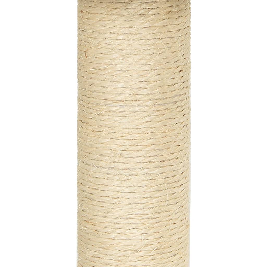 vidaXL Arbre à chat avec griffoirs en sisal Crème 155 cm