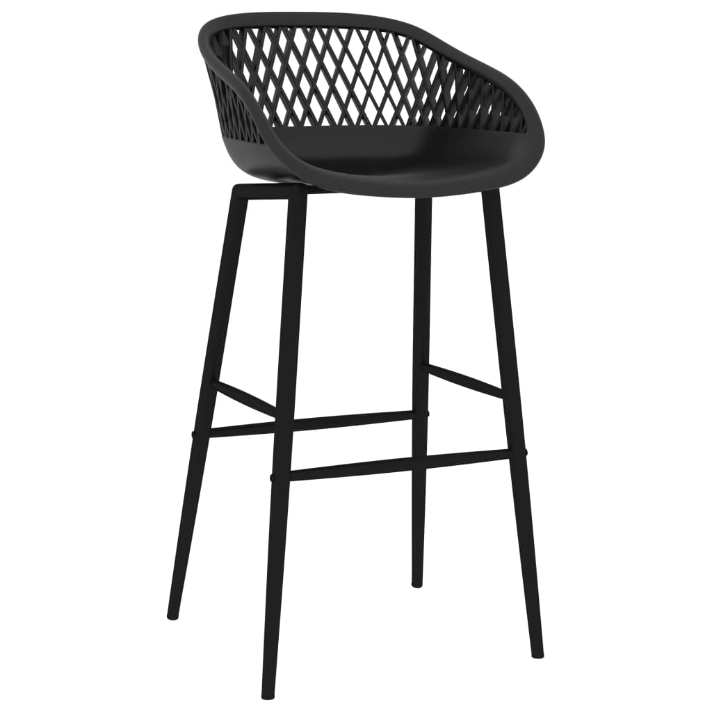 vidaXL Chaises de bar lot de 2 noir