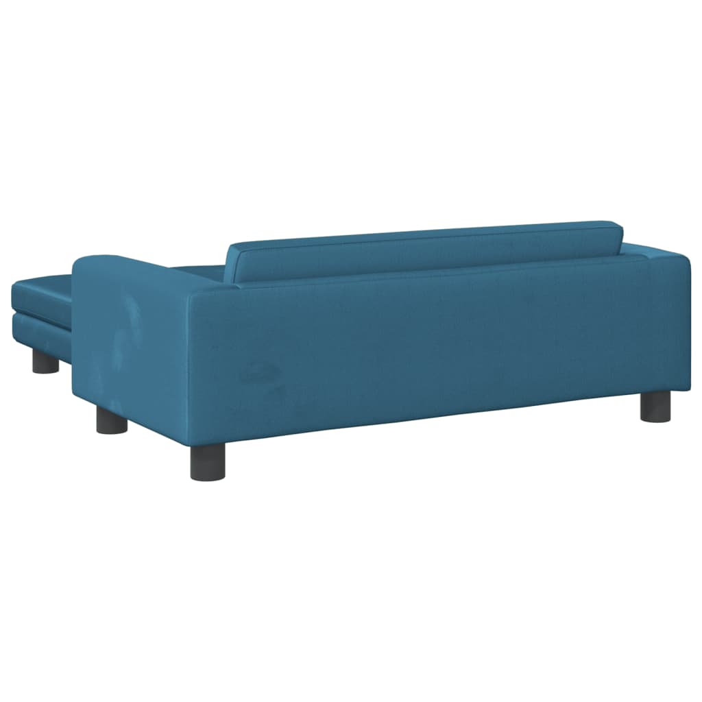 vidaXL Lit pour chien avec extension bleu 100x50x30 cm velours