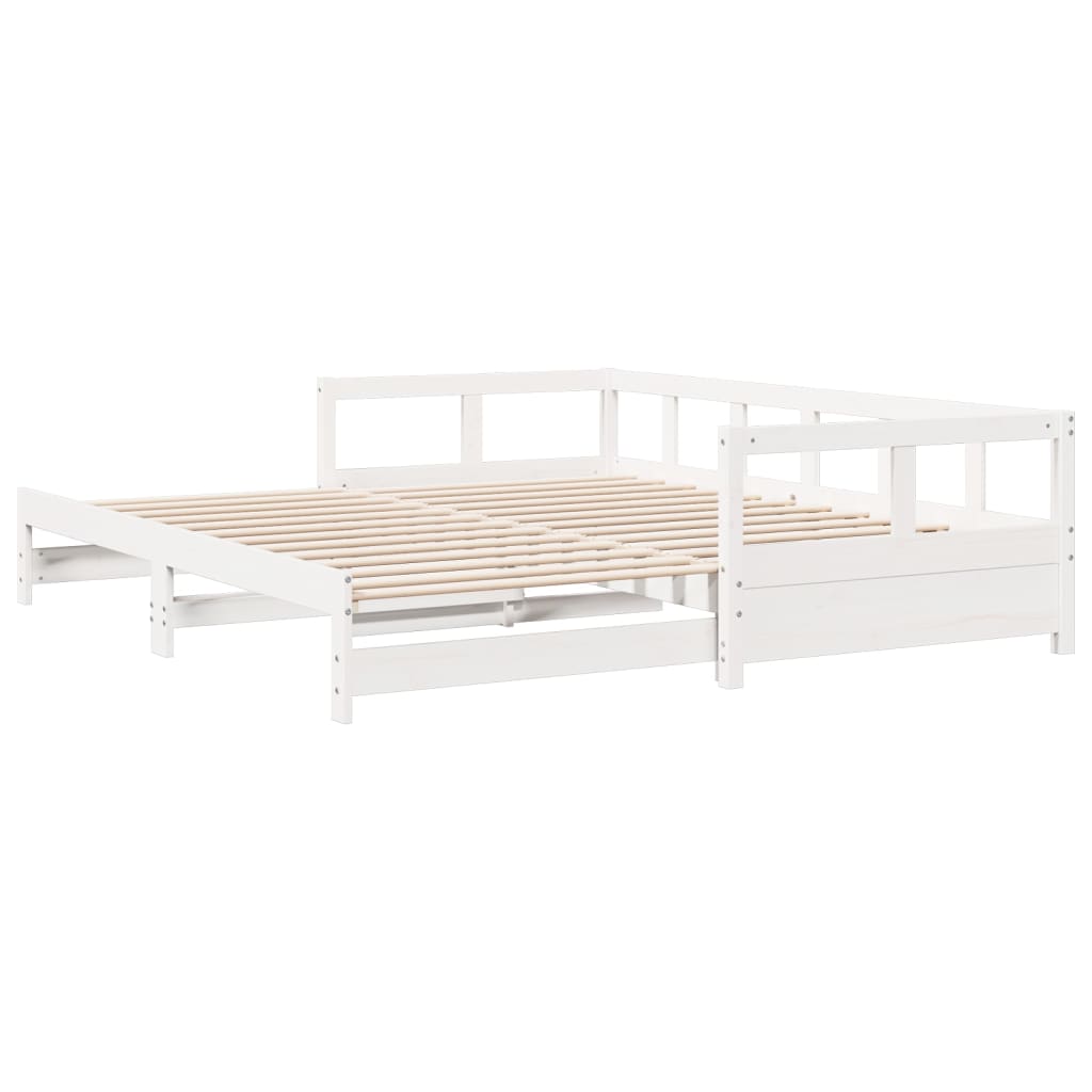 vidaXL Lit de jour sans matelas blanc 80x200 cm bois de pin massif