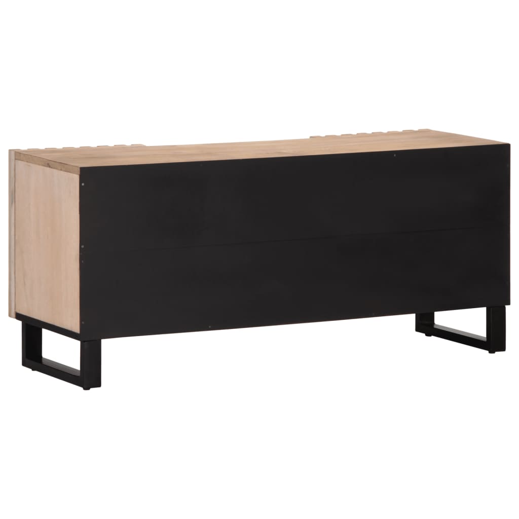 vidaXL Meuble TV 100x34x46 cm bois massif de manguier