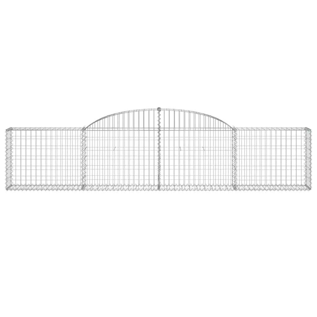 vidaXL Paniers à gabions arqués 5 pcs 300x30x60/80 cm Fer galvanisé