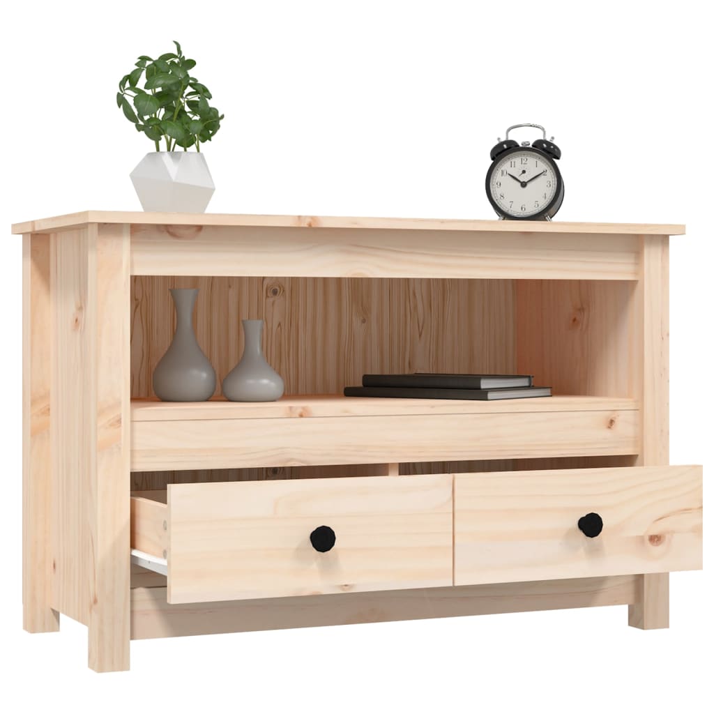 vidaXL Meuble TV 79x35x52 cm Bois de pin massif