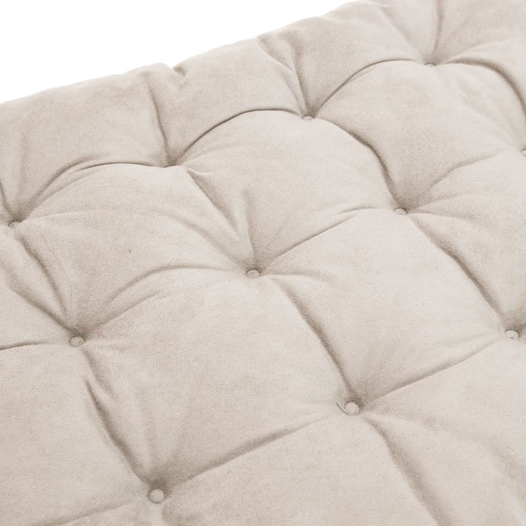 vidaXL Coussin de chaise longue crème 160x50x10 cm similicuir daim