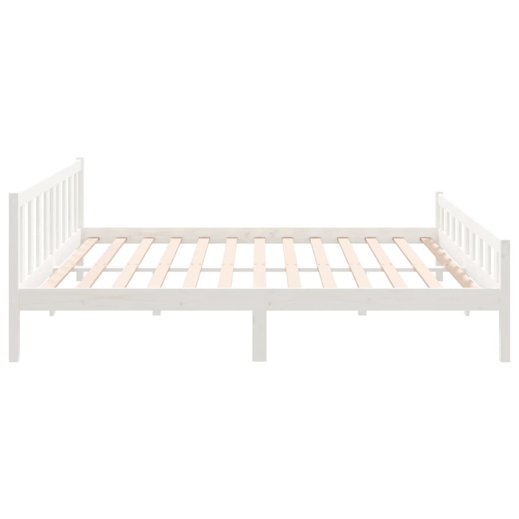 vidaXL Cadre de lit sans matelas blanc bois massif 160x200 cm