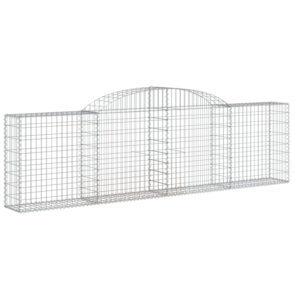 vidaXL Paniers à gabions arqués 7 pcs 300x30x80/100 cm fer galvanisé