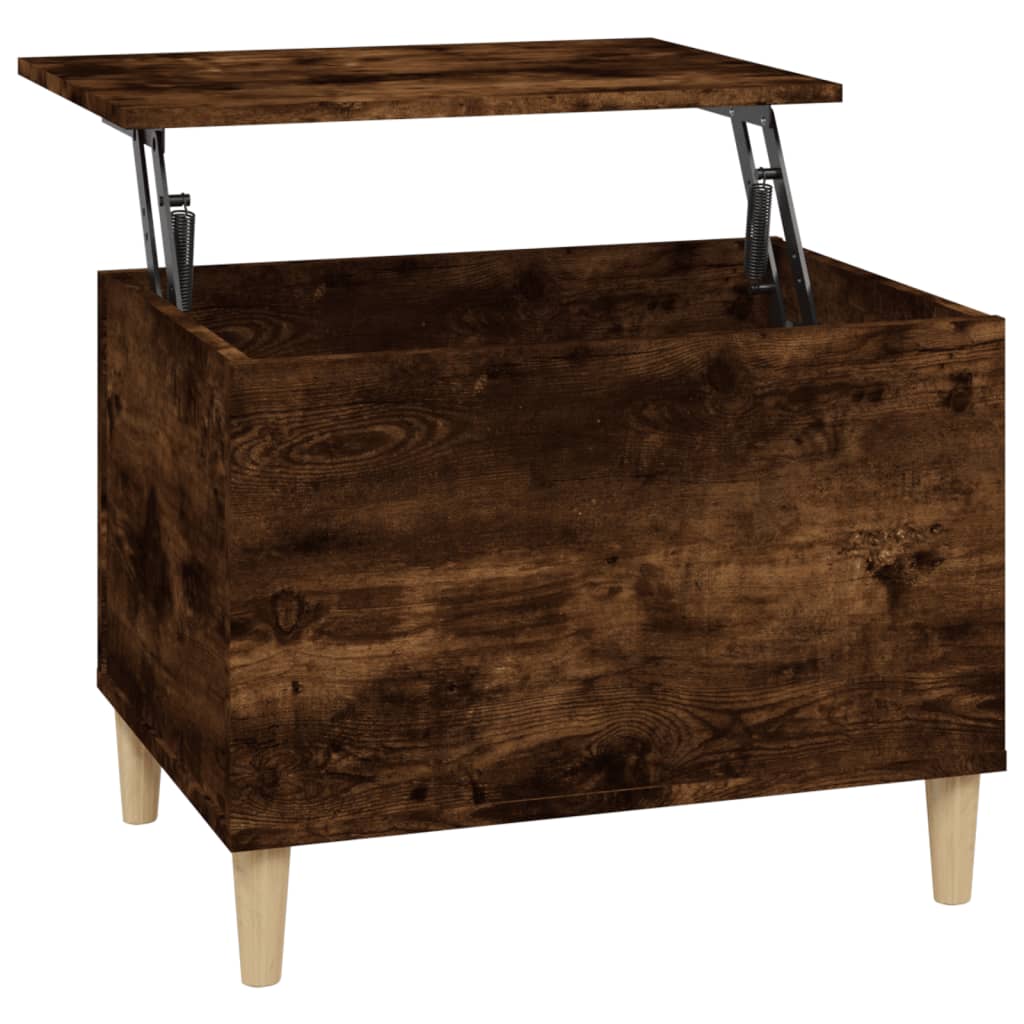 vidaXL Table basse Chêne fumé 60x44,5x45 cm Bois d'ingénierie