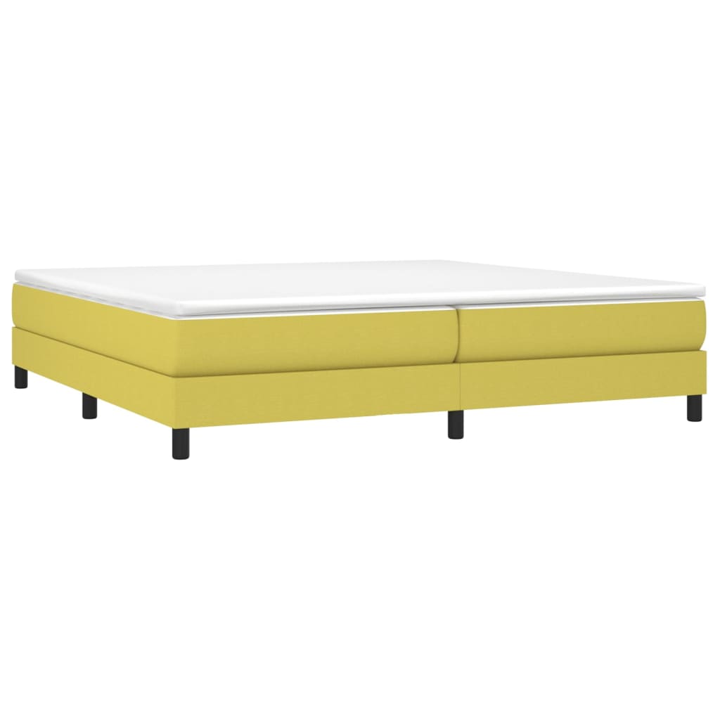 vidaXL Sommier à lattes de lit avec matelas Vert 200x200 cm Tissu