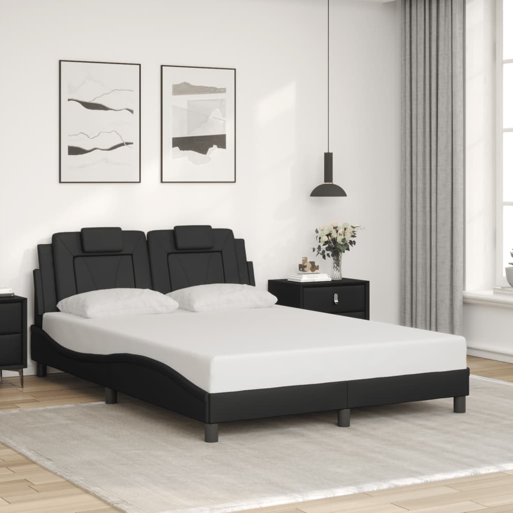 vidaXL Cadre de lit sans matelas noir 140x200 cm similicuir