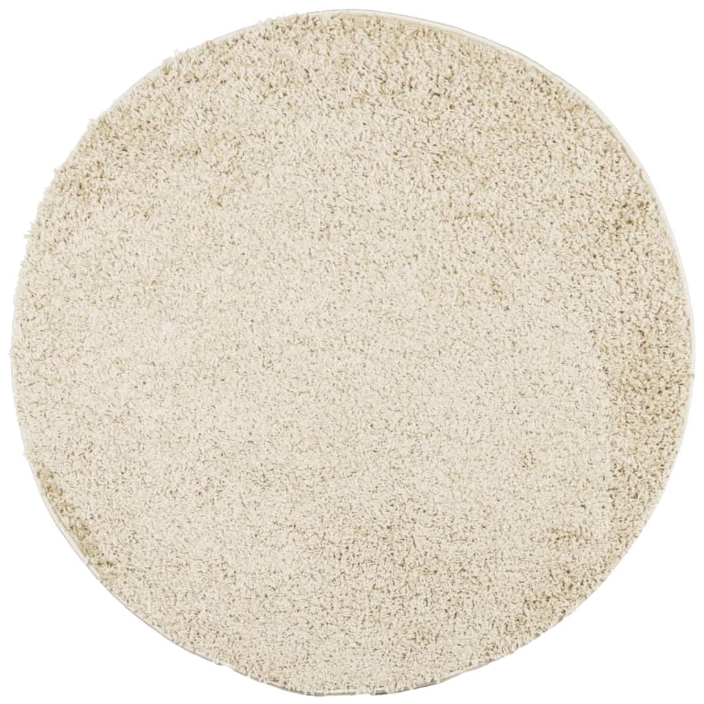 vidaXL Tapis shaggy PAMPLONA poils longs moderne doré Ø 80 cm