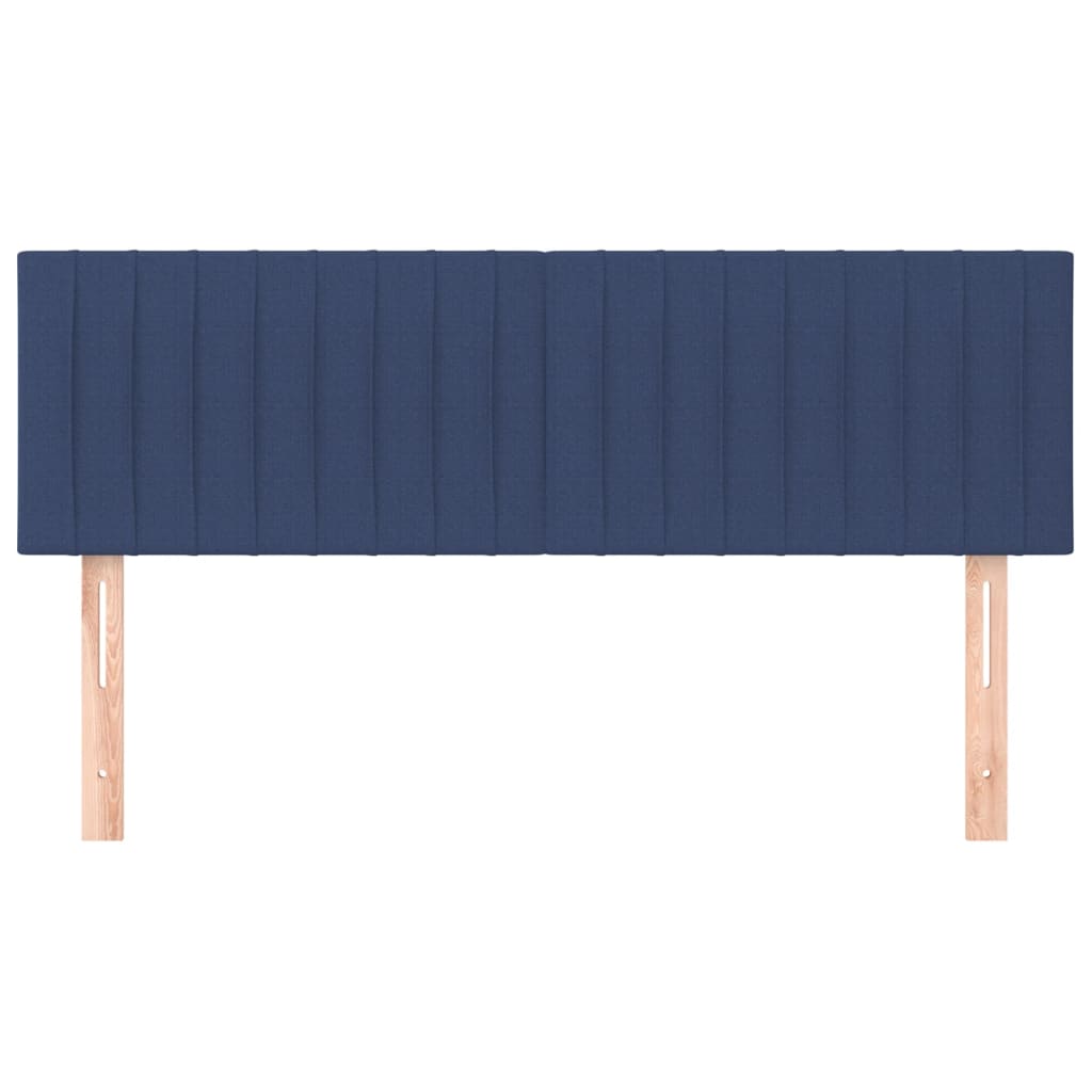 vidaXL Têtes de lit 2 pcs Bleu 72x5x78/88 cm Tissu