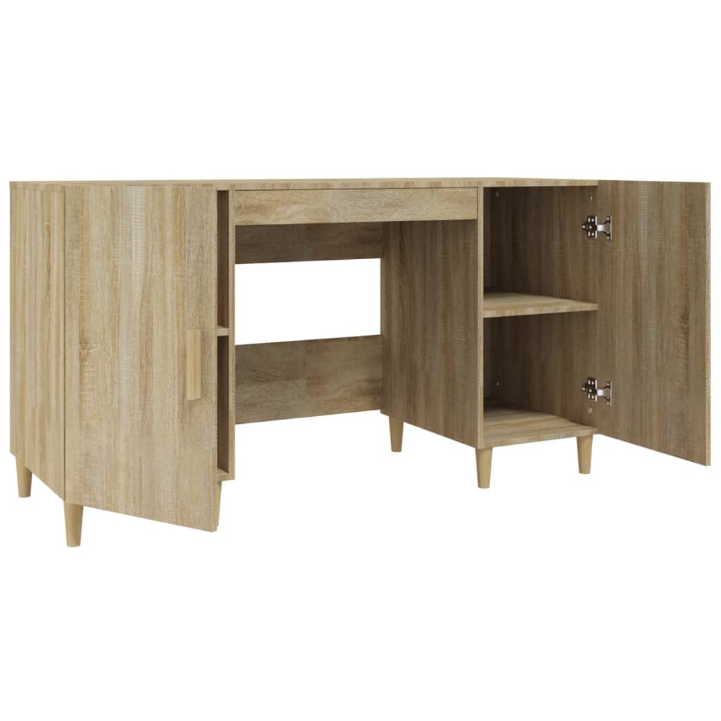 vidaXL Bureau Chêne sonoma 140x50x75 cm Bois d'ingénierie