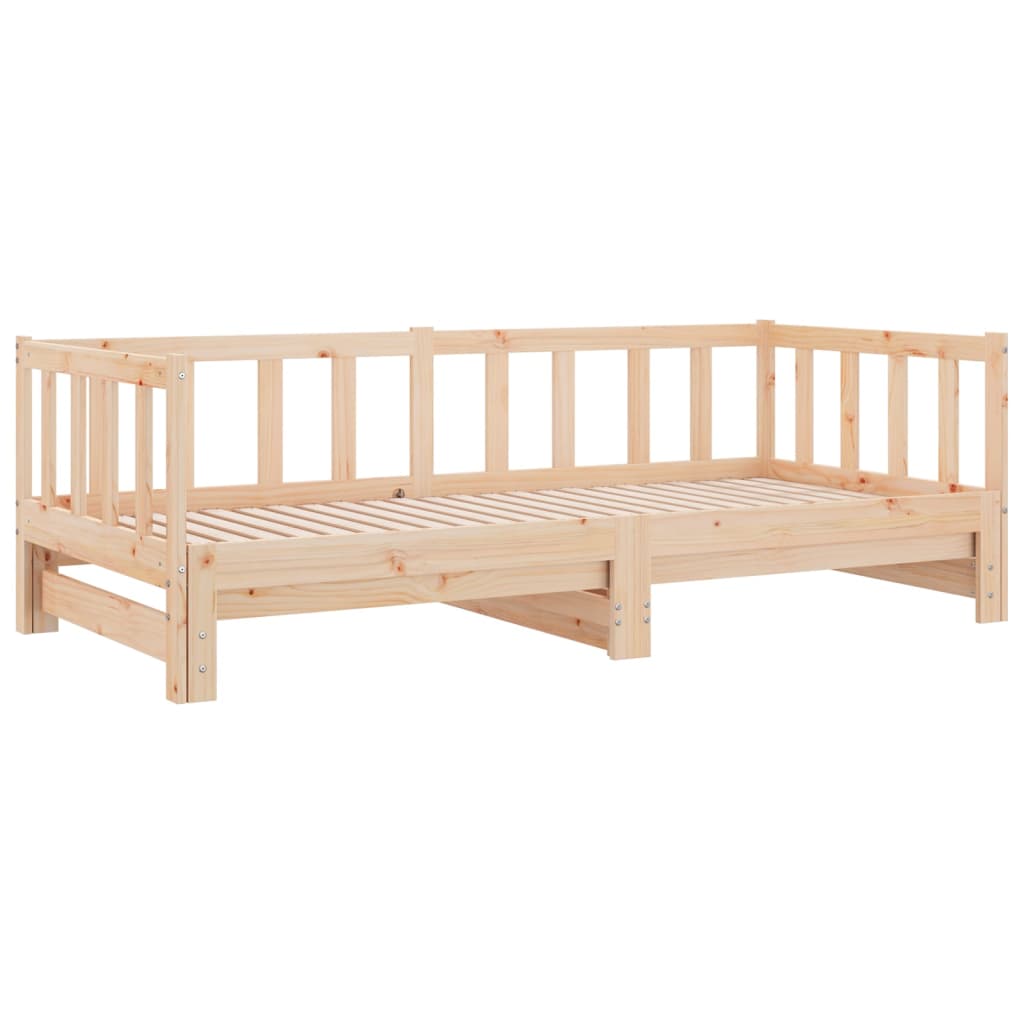 vidaXL Lit de jour et lit gigogne sans matelas 90x190 cm bois massif