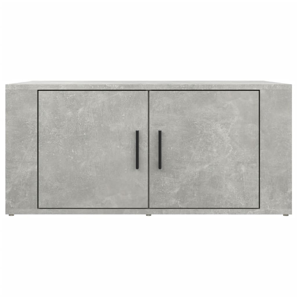 vidaXL Table basse Gris béton 80x50x36 cm Bois d'ingénierie