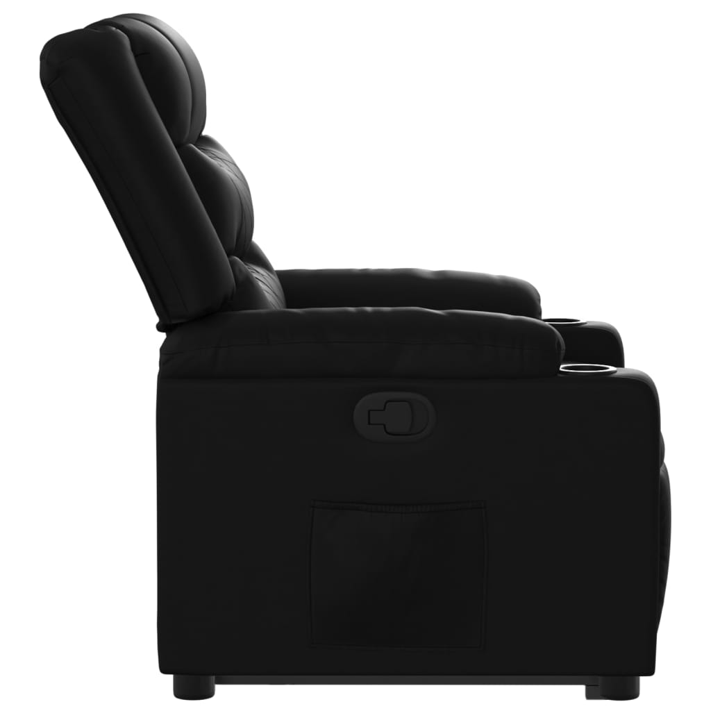 vidaXL Fauteuil inclinable Noir Similicuir