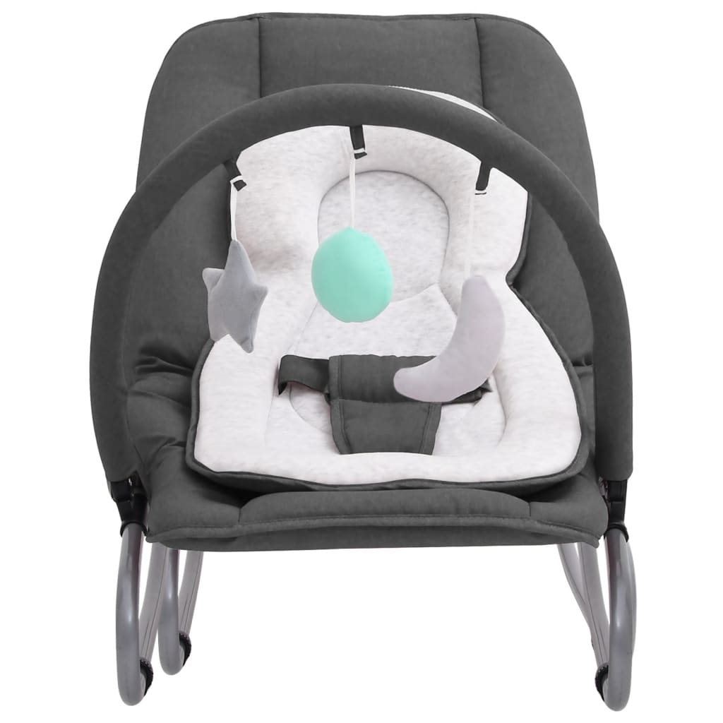 vidaXL Transat pour bébé Anthracite Acier