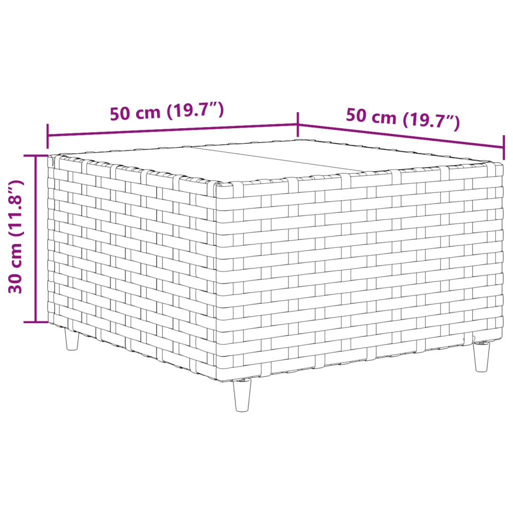 vidaXL Salon de jardin 10 pcs avec coussins marron résine tressée