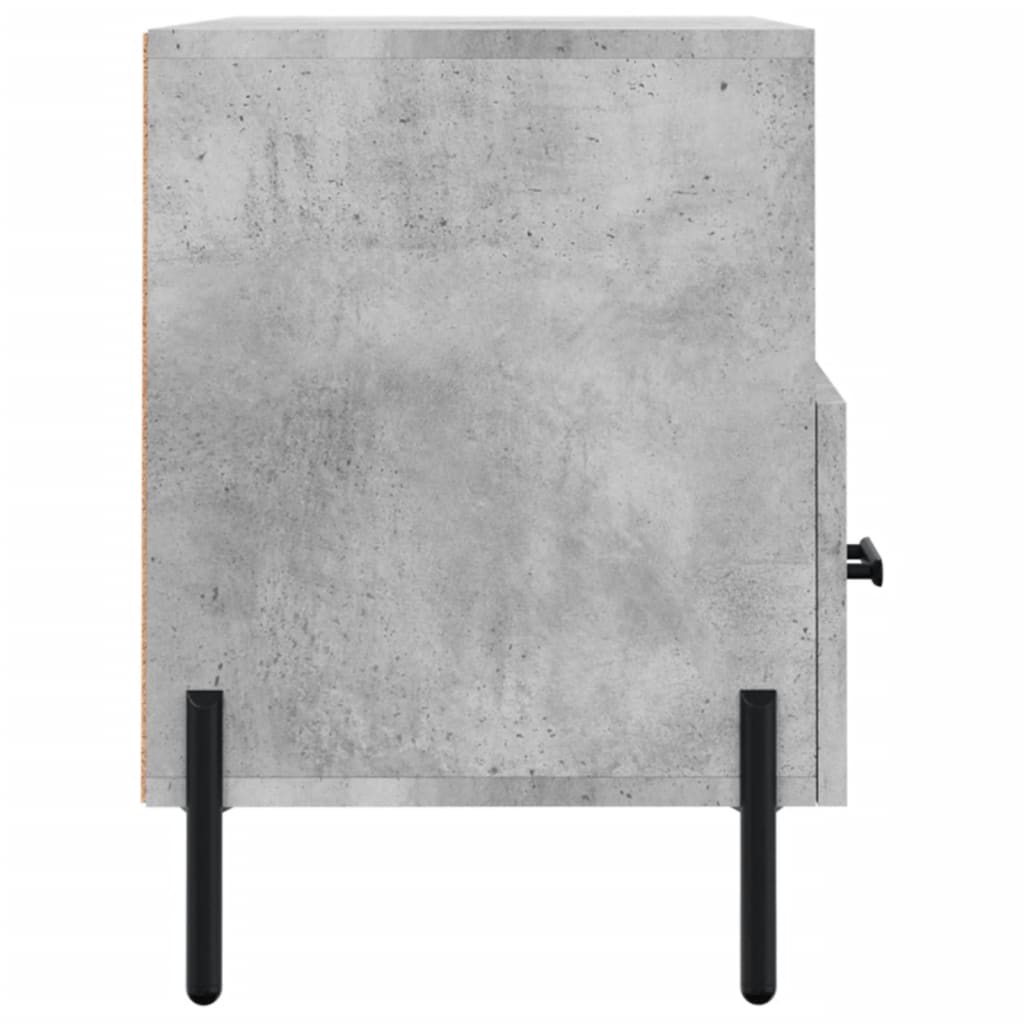 vidaXL Meuble TV Gris béton 80x36x50 cm Bois d'ingénierie