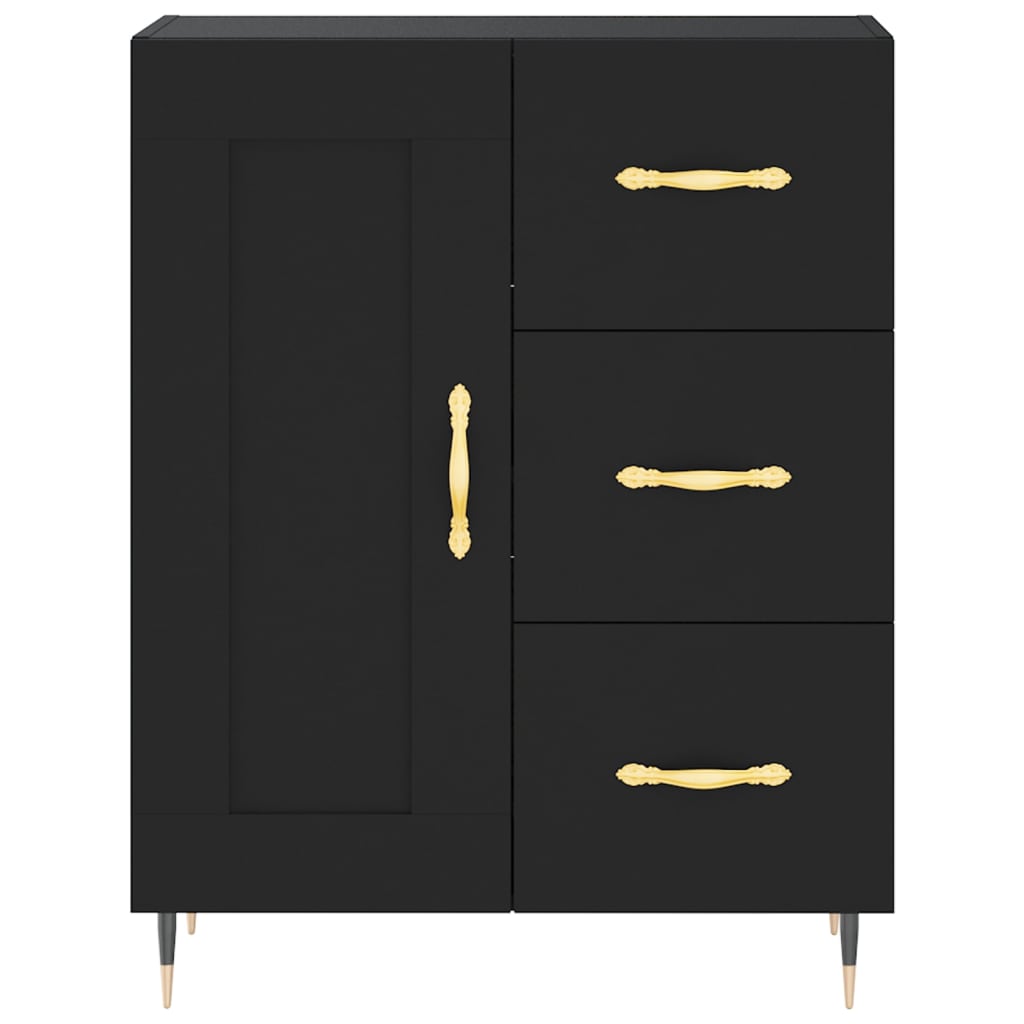 vidaXL Buffet noir 69,5x34x90 cm bois d'ingénierie