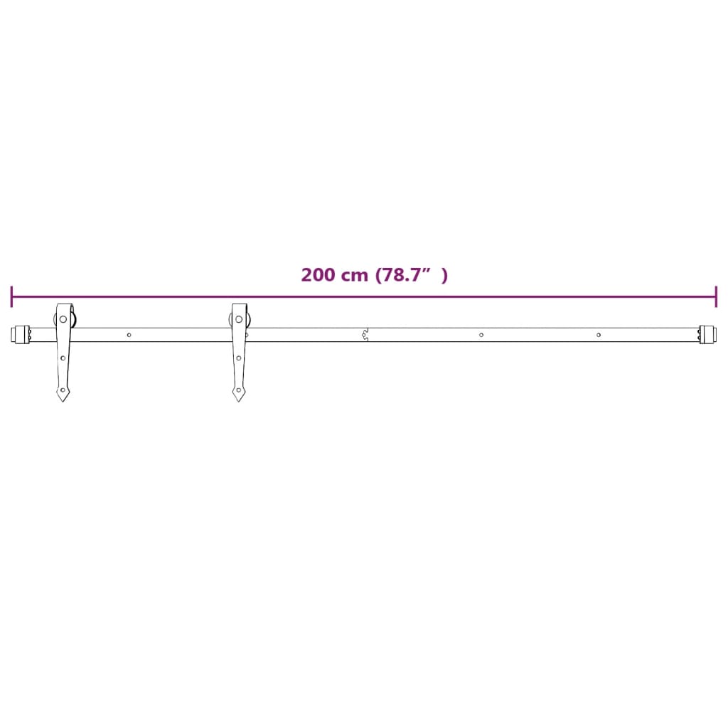 vidaXL Porte coulissante et kit de quincaillerie 85x210 cm pin massif