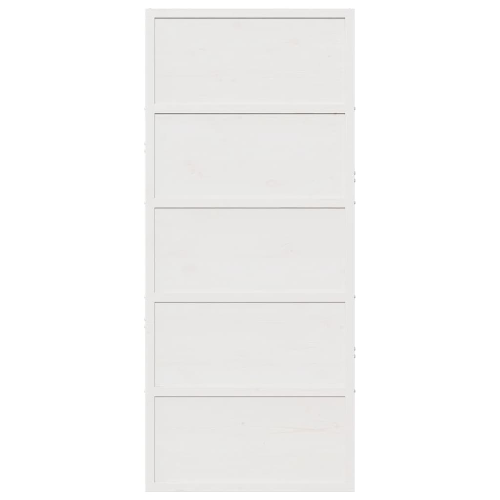 vidaXL Porte de grange blanc 90x208 cm bois massif de pin