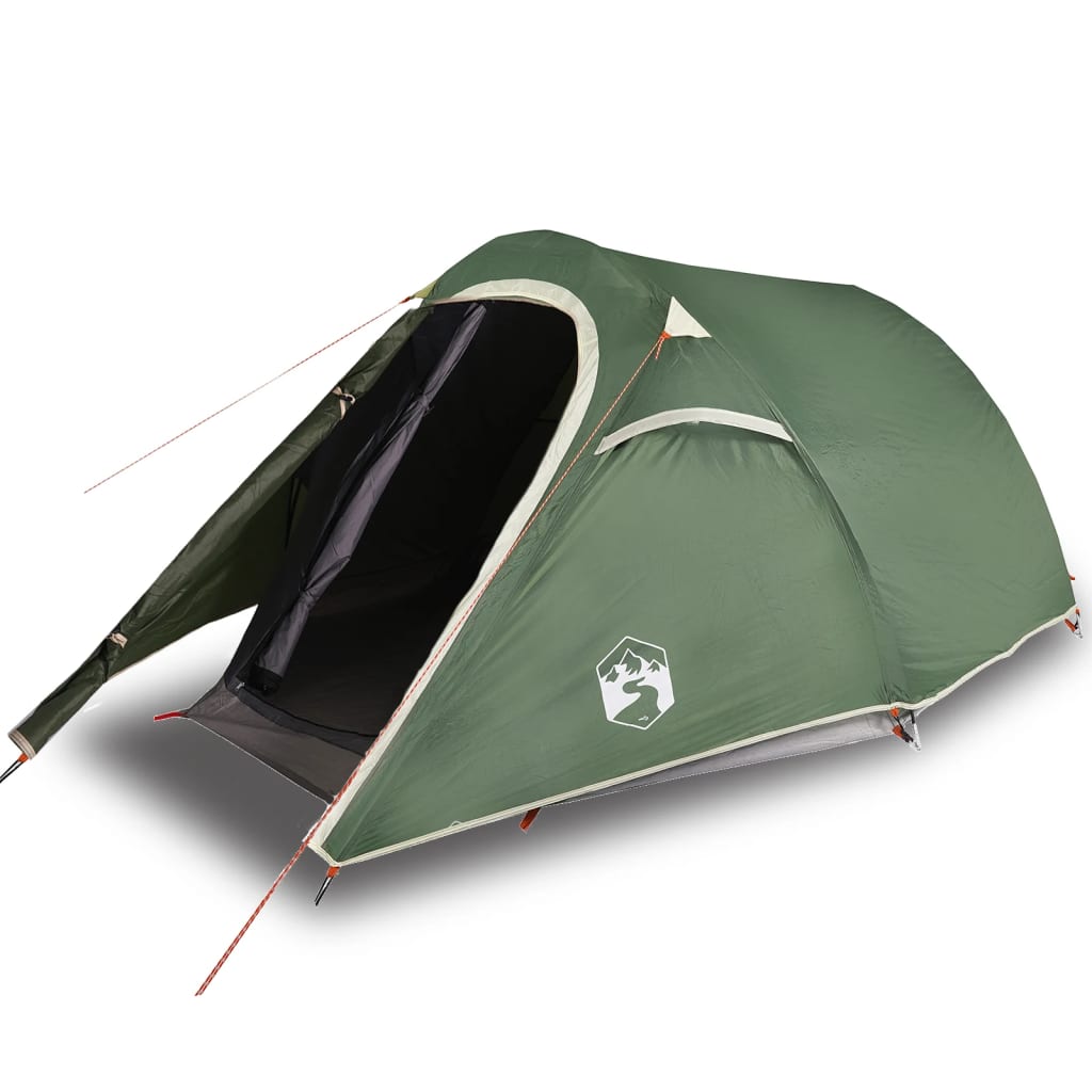 vidaXL Tente de camping tunnel 2 personnes vert imperméable