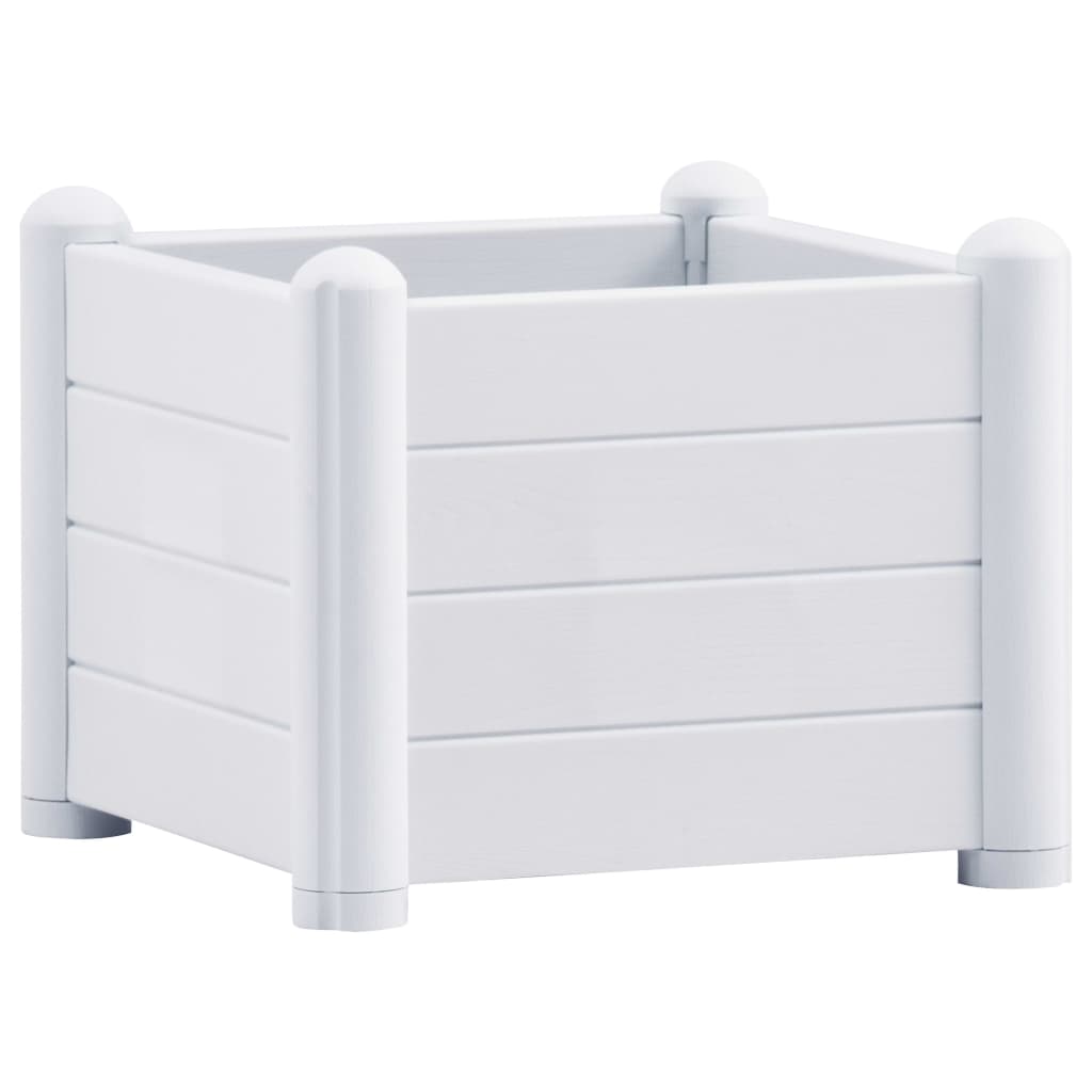 vidaXL Lit surélevé de jardin PP Blanc 43x43x35 cm