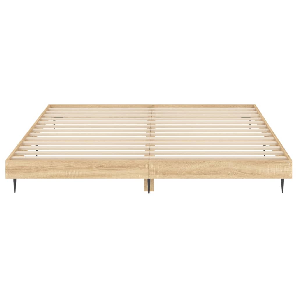 vidaXL Cadre de lit sans matelas chêne sonoma 200x200 cm