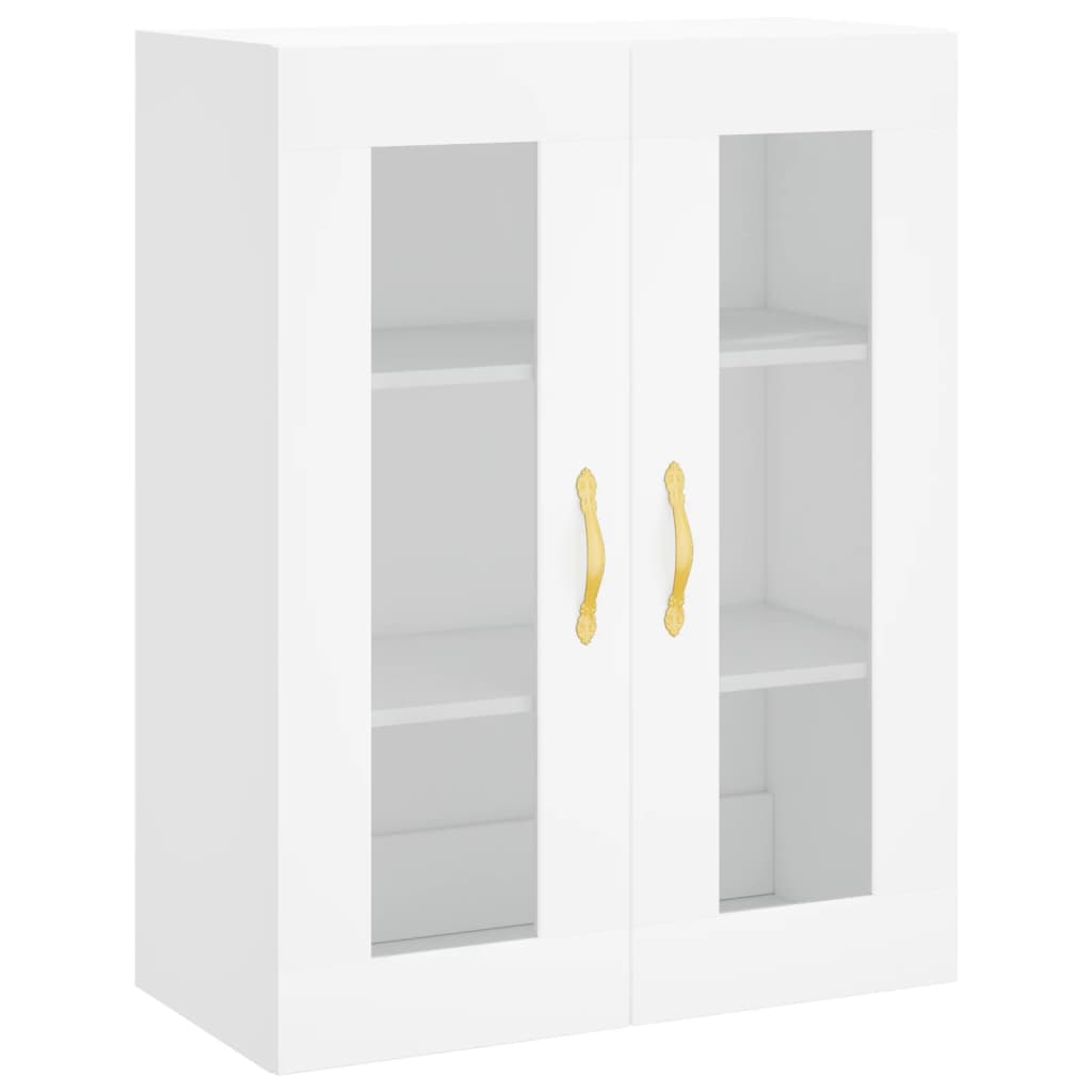 vidaXL Armoires murales 2 pcs blanc bois d'ingénierie