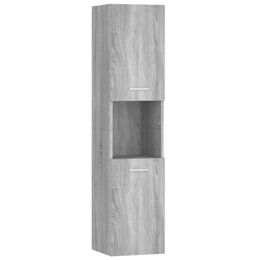 vidaXL Armoire de bain Sonoma gris 30x30x130 cm Bois d'ingénierie