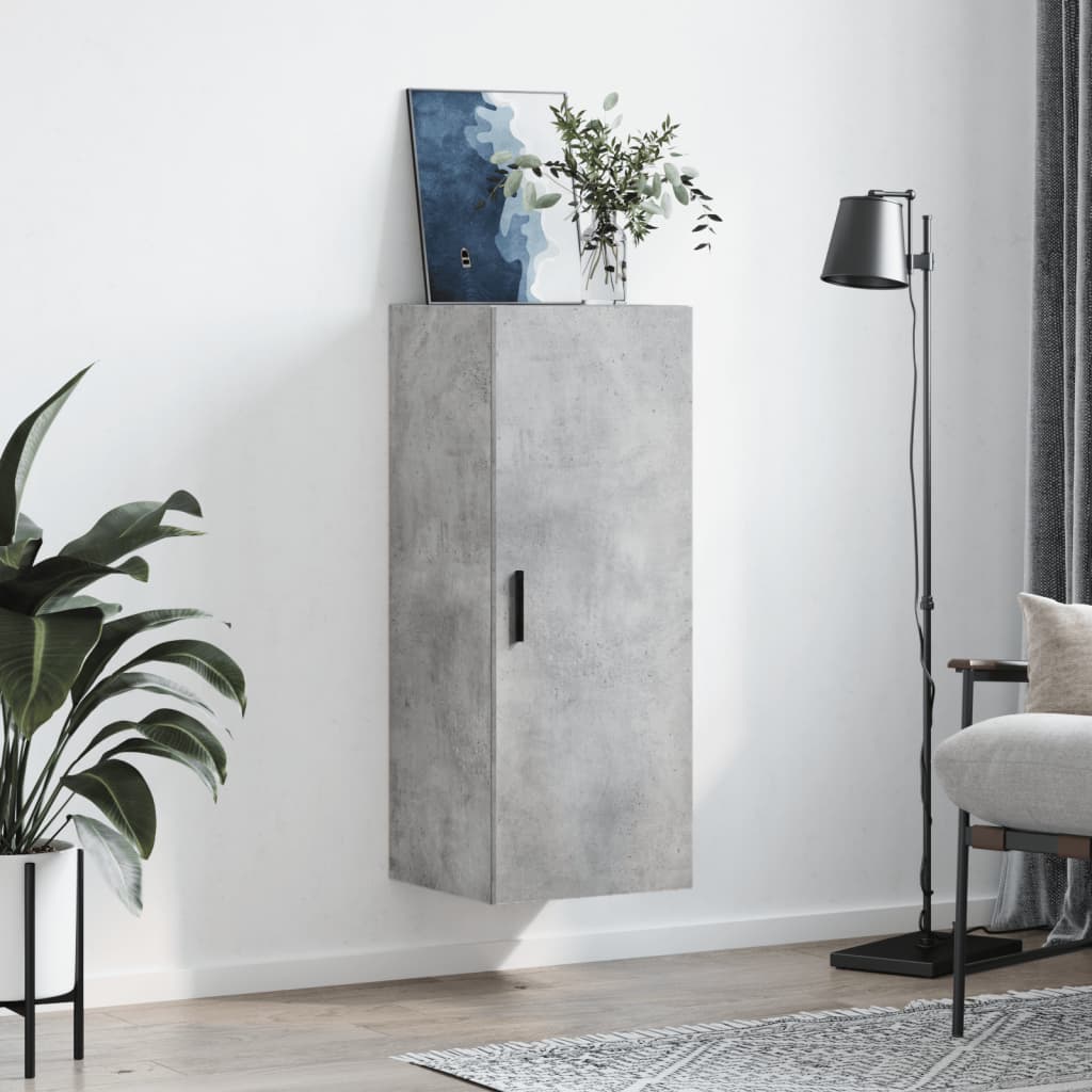 vidaXL Armoire murale gris béton 34,5x34x90 cm