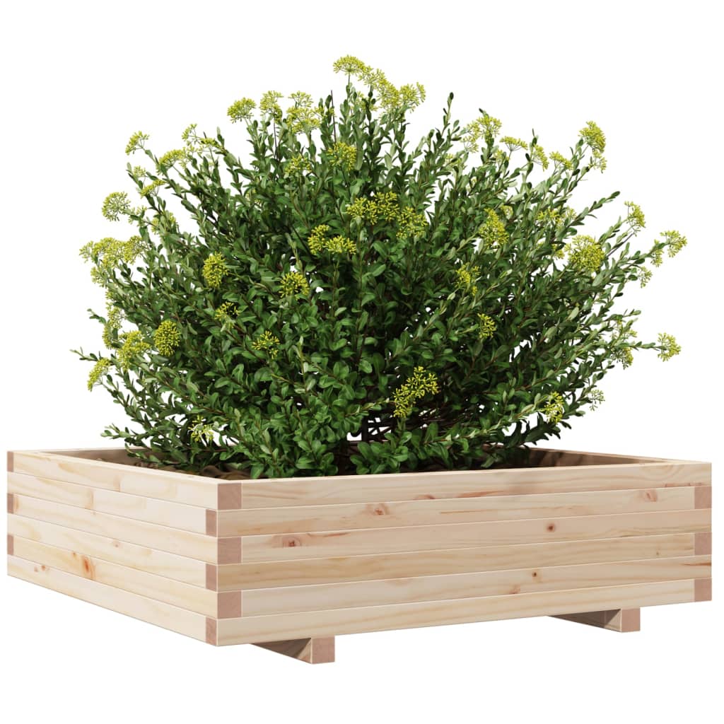 vidaXL Jardinière 90x90x26,5 cm bois de pin massif