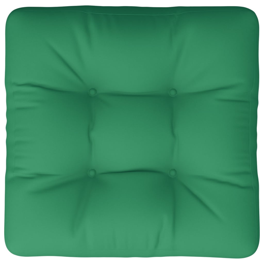 vidaXL Coussin de palette vert 50x50x12 cm tissu