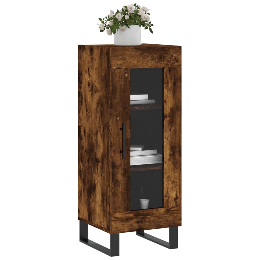 vidaXL Buffet Chêne fumé 34,5x34x90 cm Bois d'ingénierie