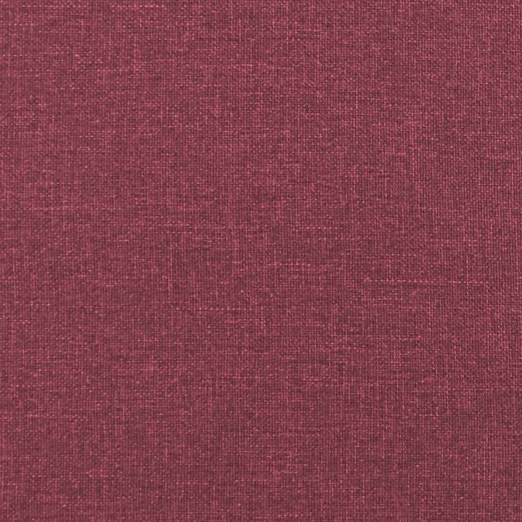 vidaXL Ensemble de canapés 4 pcs avec coussins Rouge bordeaux Tissu