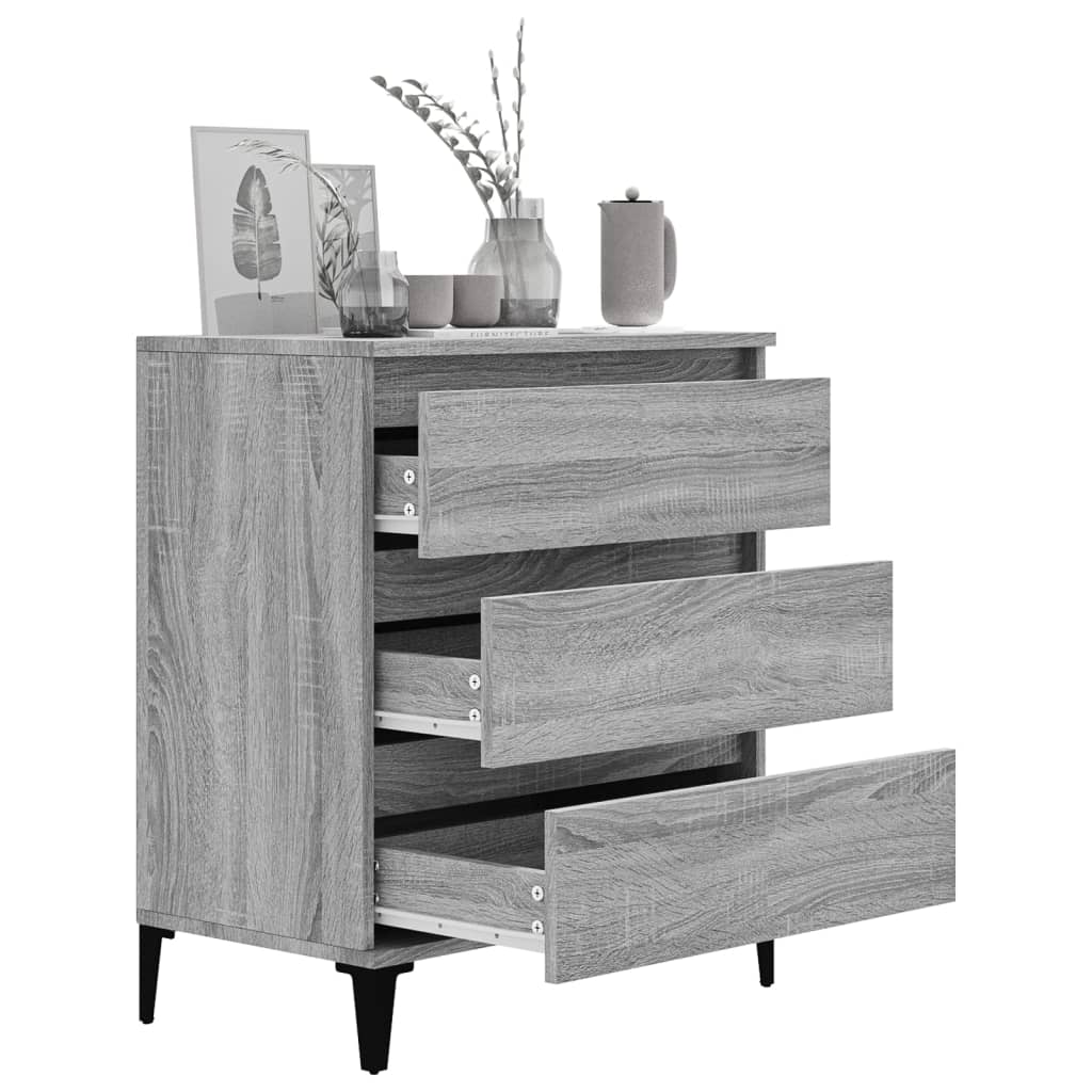 vidaXL Buffet Sonoma gris 60x35x70 cm Bois d'ingénierie