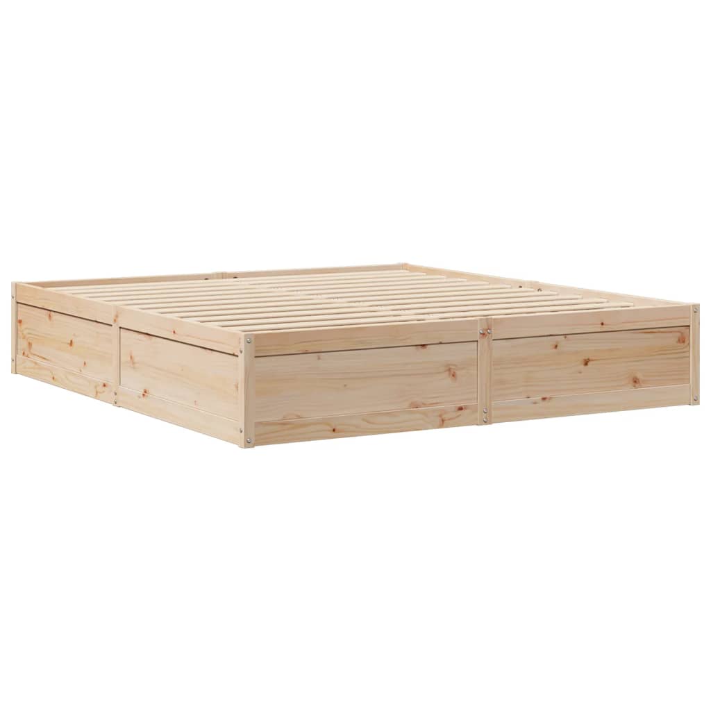 vidaXL Lit avec matelas 180x200 cm bois massif de pin