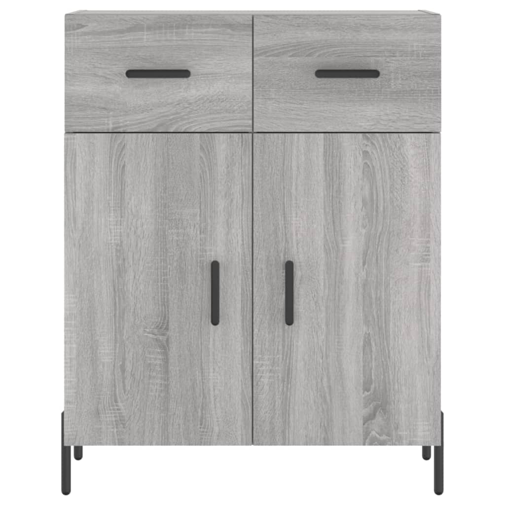 vidaXL Buffet haut Sonoma gris 69,5x34x180 cm Bois d'ingénierie