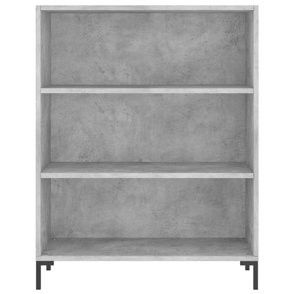 vidaXL Buffet haut Gris béton 69,5x34x180 cm Bois d'ingénierie