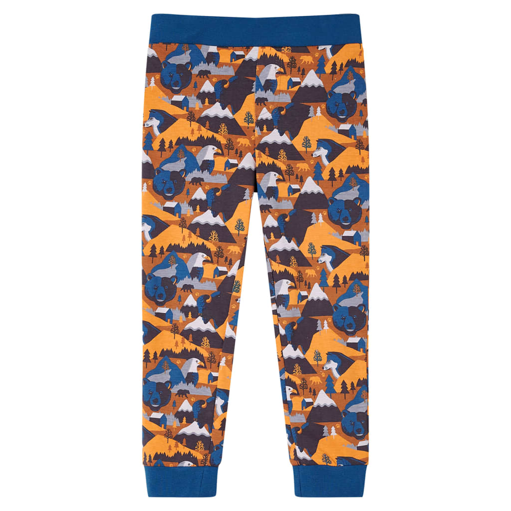 Pyjamas enfants manches longues cognac 140