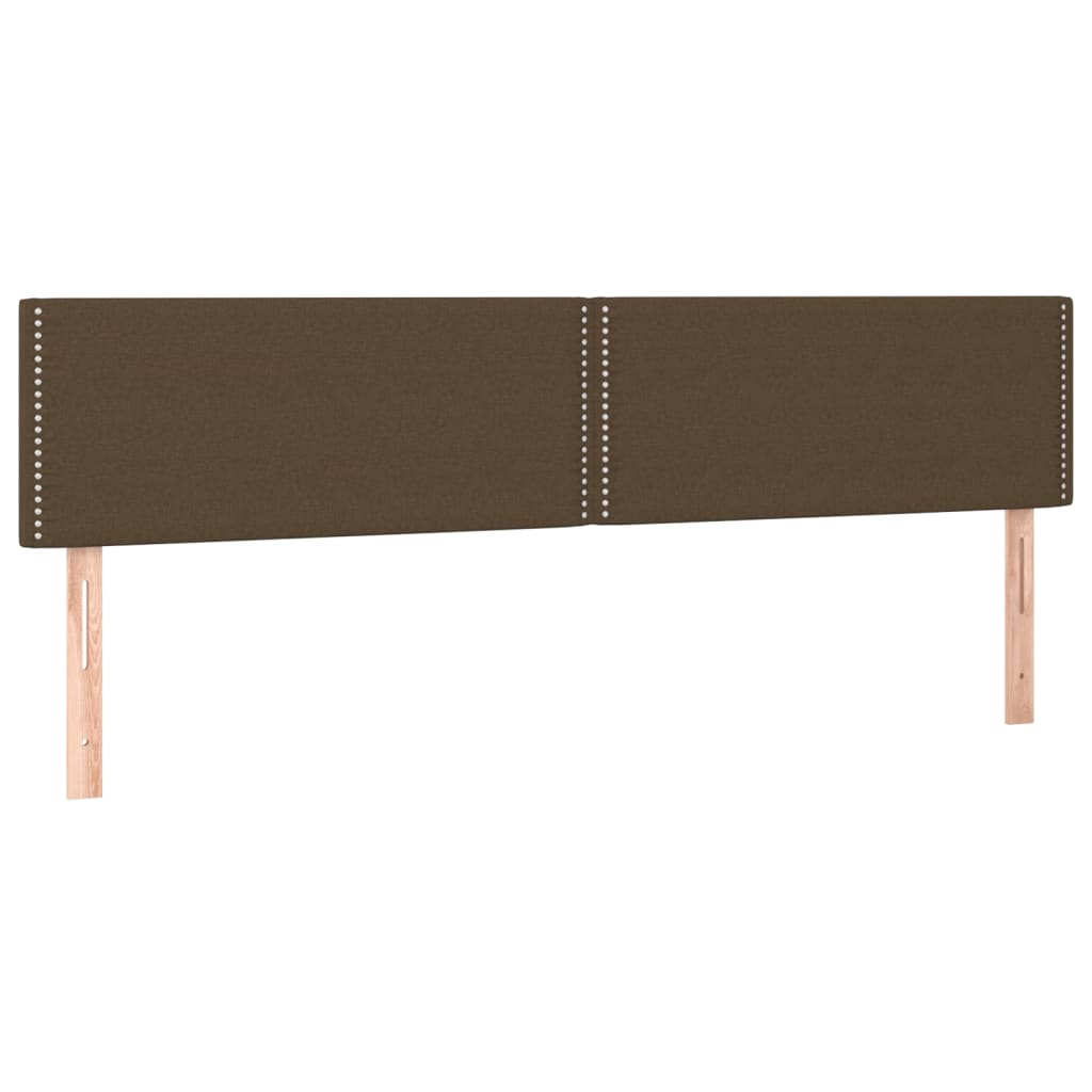 vidaXL Tête de lit à LED Marron Foncé 180x5x78/88 cm Tissu