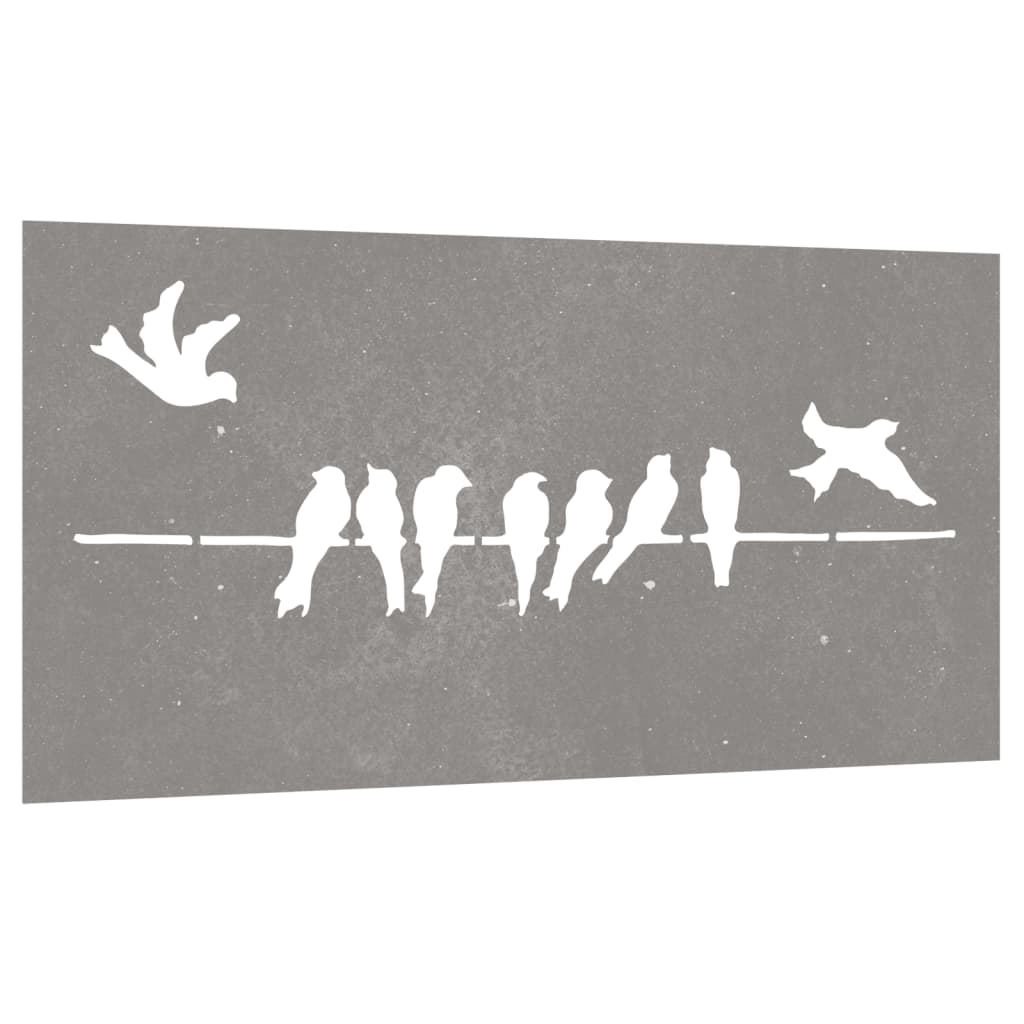 vidaXL Décoration murale jardin 105x55 cm acier corten design d'oiseau