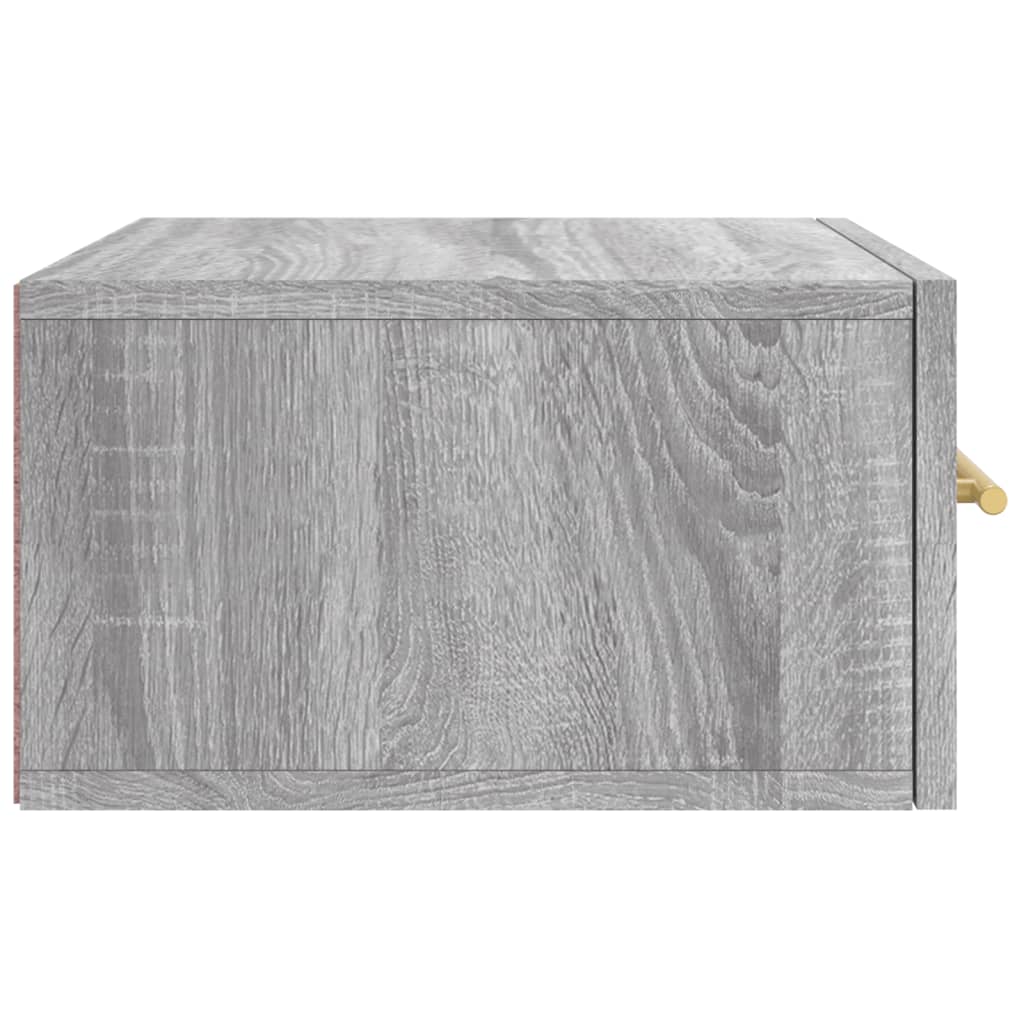 vidaXL Table de chevet murale sonoma gris 35x35x20 cm