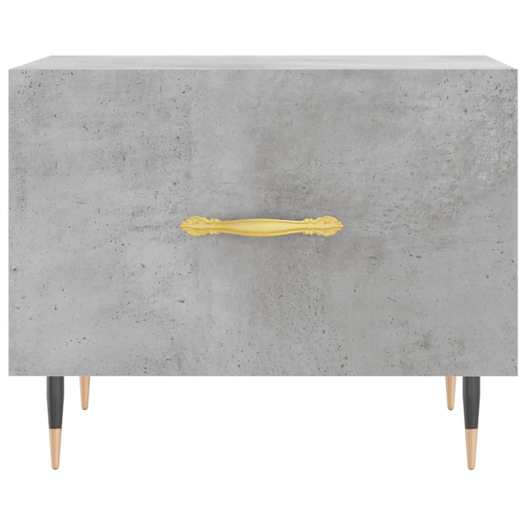 vidaXL Table basse gris béton 50x50x40 cm bois d'ingénierie