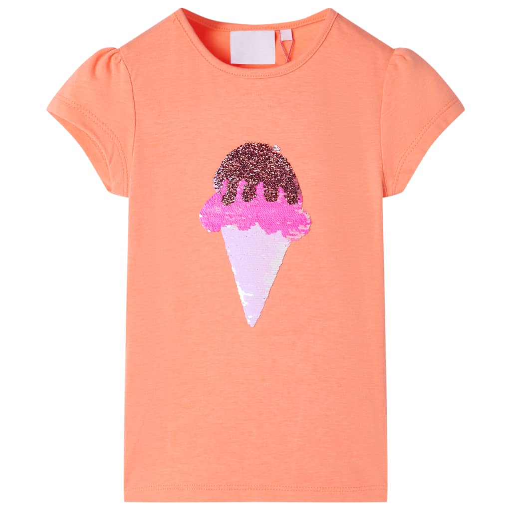 T-shirt enfants orange néon 92