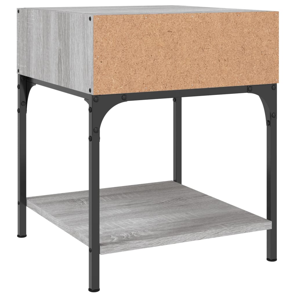 vidaXL Tables de chevet 2 pcs sonoma gris 40x41x50 cm bois ingénierie