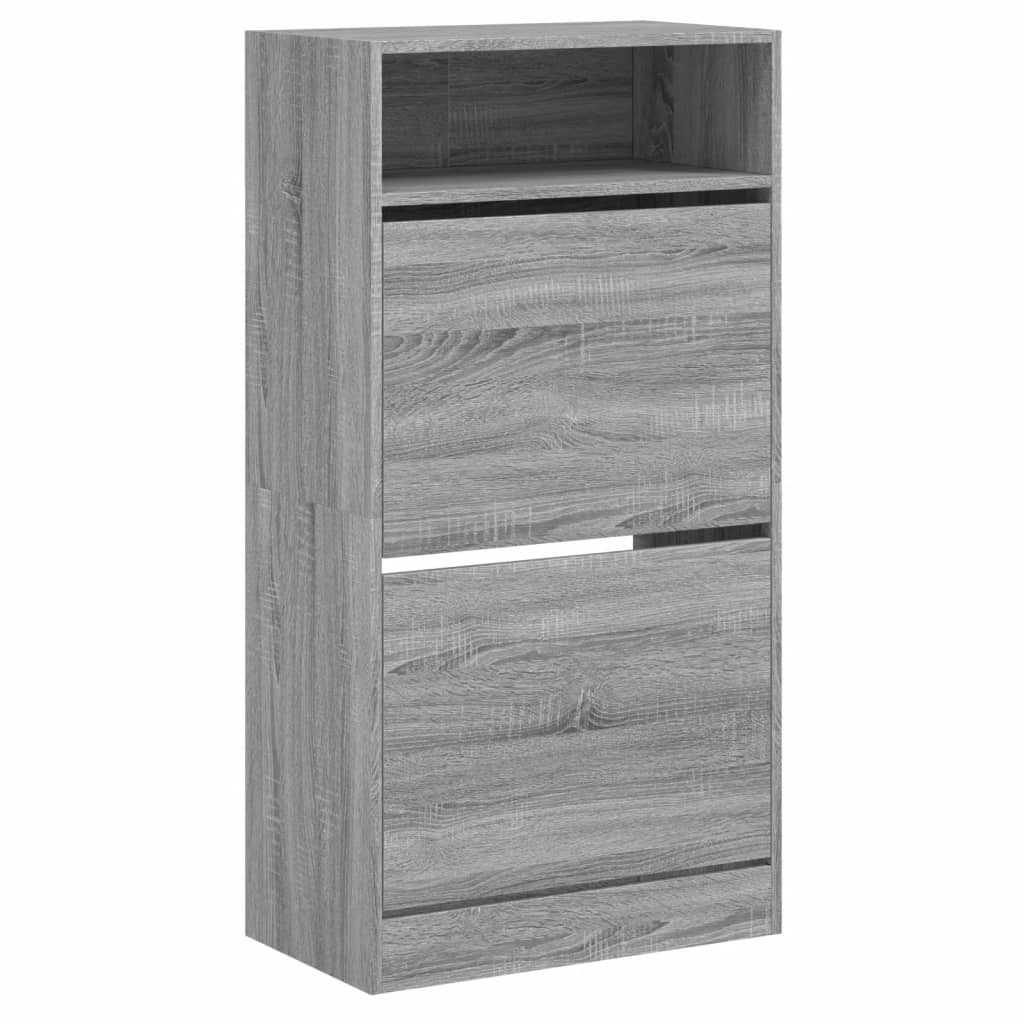 vidaXL Armoire à chaussures Sonoma gris 60x34x116 cm Bois d'ingénierie