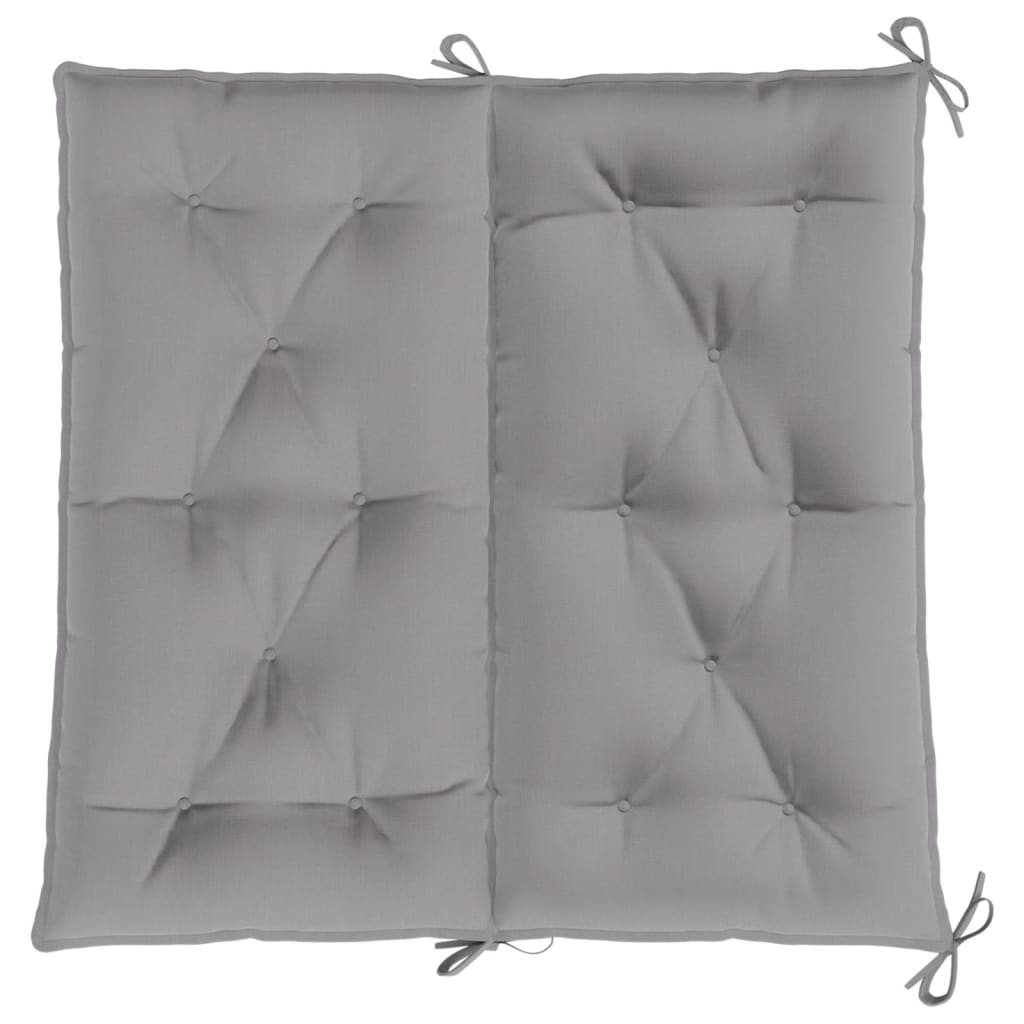 vidaXL Coussin de banc de jardin gris 100x(50+50)x7 cm tissu oxford