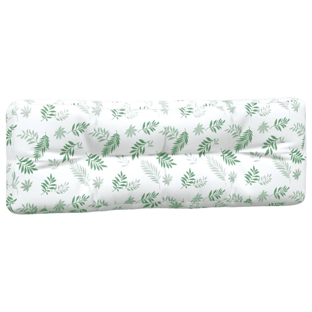 vidaXL Coussins de palette lot de 2 motif de feuilles tissu